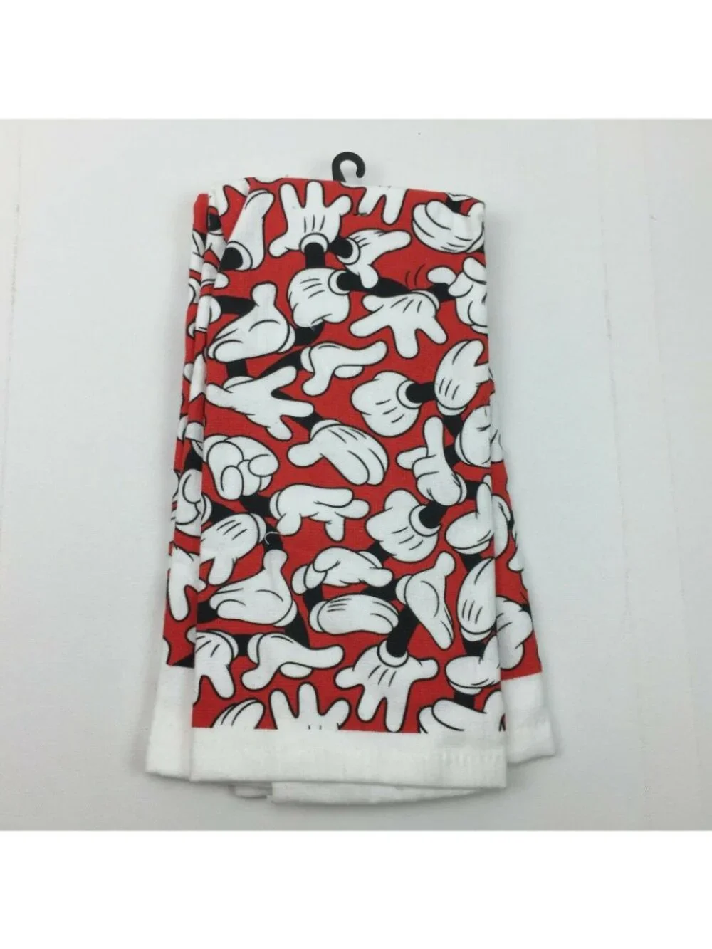 Disney Mickey Mouse Set 2 Kitchen Dish Tea Towel Red White Hands Gloves